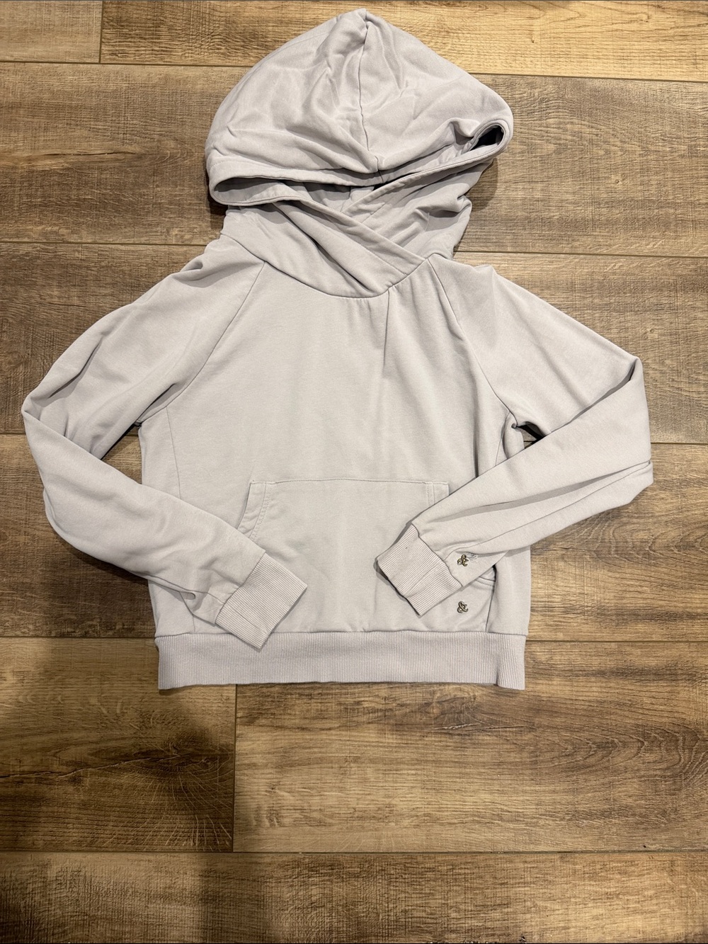 AMPERSAND AVE Light Gray Hooded Sweatshirt